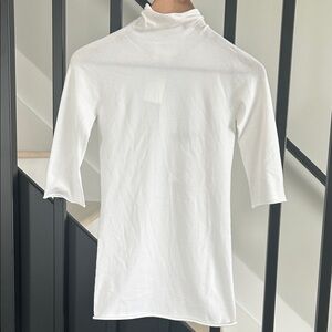 Sportmax (MaxMara) White Long Sleeve Turtleneck Tee